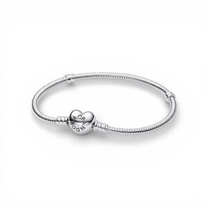Pandora Moments Heart Clasp Snake Chain Bracelet